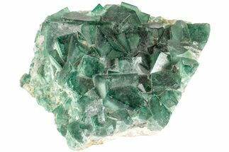 Green, Fluorescent, Cubic Fluorite Crystals - Madagascar #210461