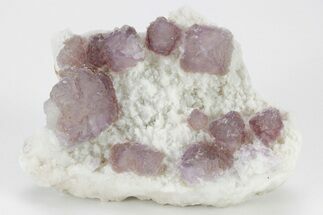 Purple, Stepped-Octahedral Fluorite on Quartz - Mexico #210642