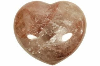 Polished Hematite (Harlequin) Quartz Heart - Madagascar #210514