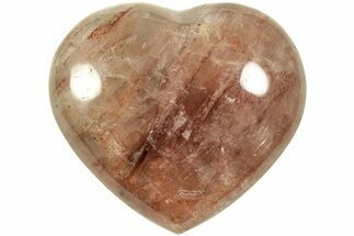 Polished Hematite (Harlequin) Quartz Heart - Madagascar #210510