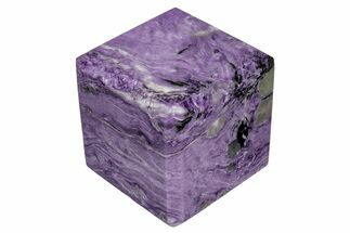 Polished Purple Charoite Cube - Siberia, Russia #211796