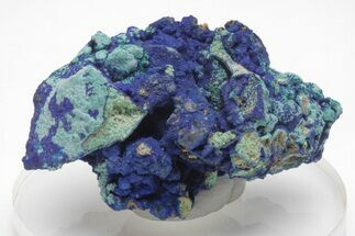 Vibrant Malachite and Azurite on Quartz Crystals - China #213821