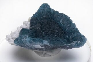 Blue, Cubic/Octahedral Fluorite on Quartz - Inner Mongolia #213836