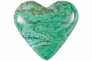 Polished Malachite & Chrysocolla Heart - Peru #211007