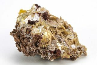 Yellow Wulfenite Crystal Cluster - Nevada #214829
