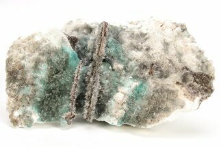 Fibrous Aurichalcite, Hemimorphite, & Calcite Association -Mexico #214990