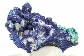 Vibrant Malachite and Azurite on Quartz Crystals - China #213807
