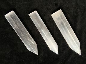 Clearance Lot: Selenite Flat Points - Pieces #215232
