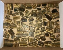Clearance Lot: Polished Tiger's Eye Slices - Pieces #215259
