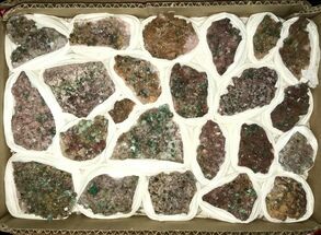 Clearance Lot: Rosasite, Dolomite, and Gypsum Clusters - Pieces #215321