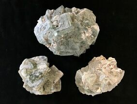 Clearance Lot: Large Green Cubic Fluorite Crystal Clusters - Pieces #215326