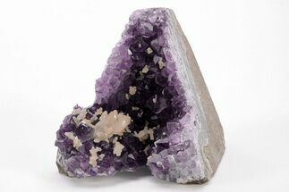 Free-Standing, Amethyst Crystal Cluster w/ Calcite - Uruguay #213624