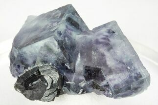 Cubic Fluorite Crystal Cluster with Cassiterite -Yaogangxian Mine #215774