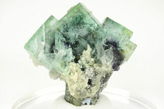 Green Cubic Fluorite Crystal Cluster with Quartz - Yaogangxian Mine #215788