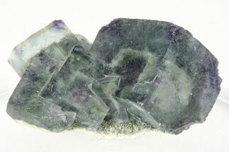 Green Cubic Fluorite Crystals with Phantoms - Yaogangxian Mine #215789