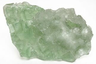 Green Cubic Fluorite Crystals with Phantoms - China #216341