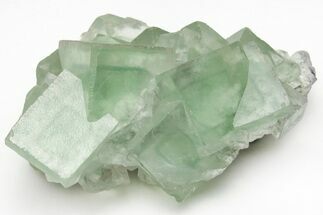 Green Cubic Fluorite Crystals with Phantoms - China #216291