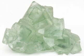 Green Cubic Fluorite Crystals with Phantoms - China #216300
