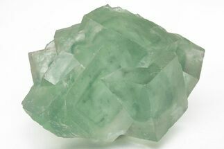 Green Cubic Fluorite Crystals with Phantoms - China #216273
