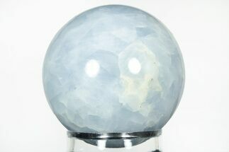 Polished Blue Calcite Sphere - Madagascar #202584