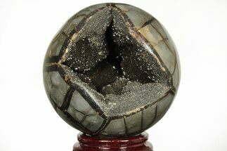 Polished Septarian Geode Sphere - Madagascar #215599