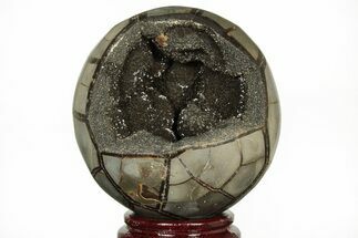 Polished Septarian Geode Sphere - Madagascar #215600