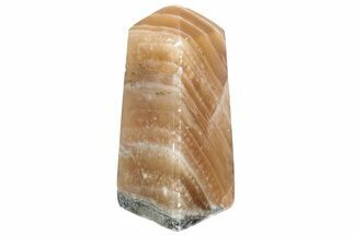 Polished, Banded Honey Calcite Obelisk #217054