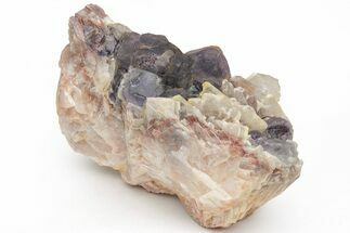 Purple Cubo-Octahedral Fluorite Crystals on Barite - Morocco #217068