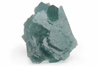 Cubic, Blue-Green Fluorite Crystal Cluster with Phantoms - China #217450