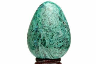Polished Chrysocolla & Malachite Egg - Peru #217321