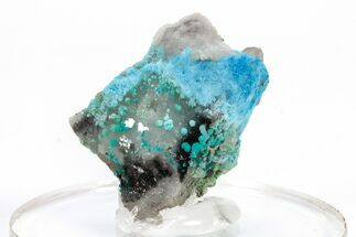 Vibrant Blue, Cyanotrichite Crystal Aggregates - China #218382