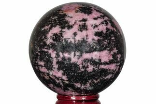 Polished Rhodonite Sphere - Madagascar #218885