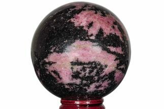 Polished Rhodonite Sphere - Madagascar #218887