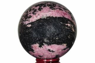 Polished Rhodonite Sphere - Madagascar #218892