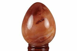 Colorful, Polished Carnelian Agate Egg - Madagascar #219047