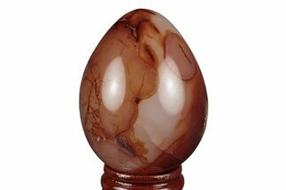 Colorful, Polished Carnelian Agate Egg - Madagascar #219068