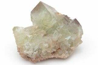 Green Cubic Fluorite Crystal Cluster - Morocco #219252