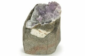Amethyst Crystals on Sparkling Quartz Chalcedony - India #220068