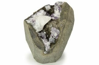 Amethyst Crystals and Chabazite in Basalt - India #220175