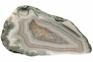 Polished, Banded Agate Nodule Section - Kerrouchen, Morocco #186942