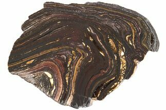 Polished Tiger Iron Stromatolite Slab - Billion Years #222028