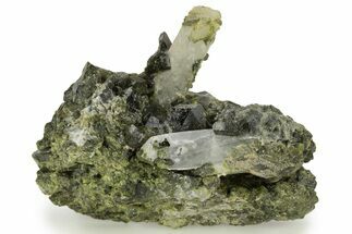 Epidote and Quartz Crystal Association - Peru #220817