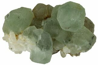 Green Fluorite with Manganese Inclusions on Quartz - Arizona #220886