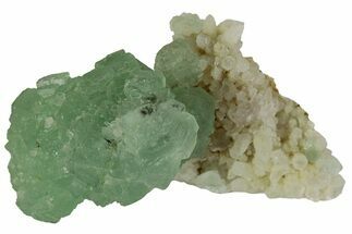 Green Fluorite with Manganese Inclusions on Quartz - Arizona #220897