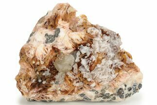 Cerussite Crystals & Galena On Blade Barite - Morocco #222913
