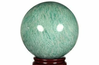 Vibrant, Polished Amazonite Sphere - Madagascar #223305