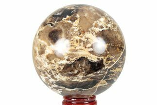 Polished Black Opal Sphere - Madagascar #225137