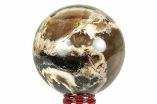 Polished Black Opal Sphere - Madagascar #225146