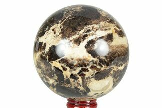 Polished Black Opal Sphere - Madagascar #225148
