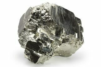 Gleaming, Cubic Pyrite Crystal Cluster - Peru #225987